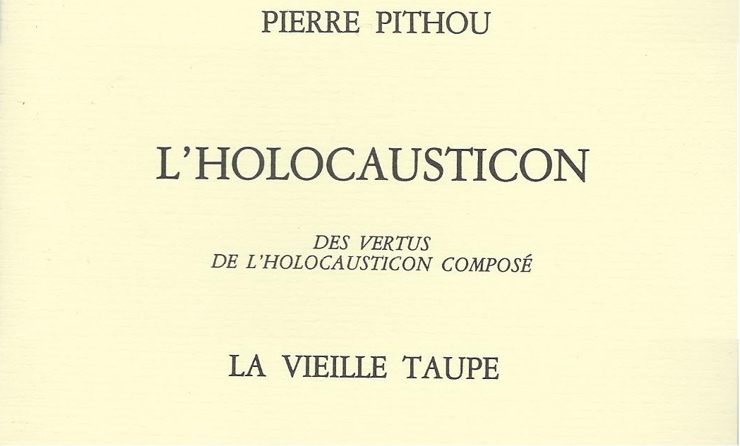 Des vertus de l'Holocausticon composé (Marc Rouanet)